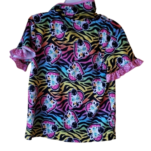 Night Life Girls Pajama Shirt Size S (6-6X) - Picture 2 of 4